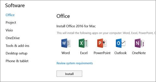 install office home and business 2016 for mac